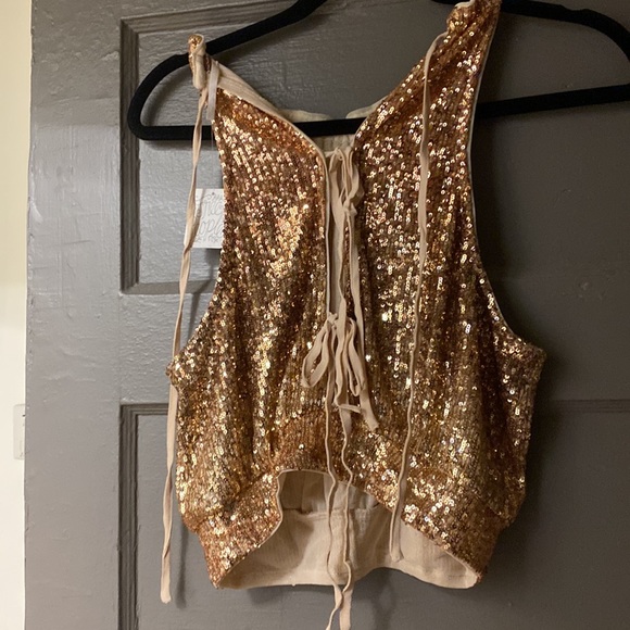 Sequin crop top Free People - Picture 2 of 2